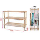 3-layer Wood shoe rack